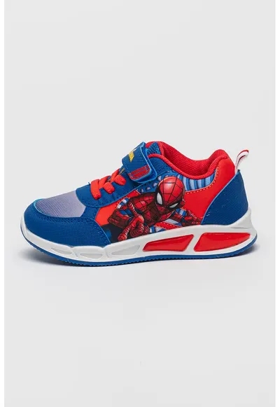 Pantofi sport cu LED Spiderman - Rosu/Alb/Albastru royal