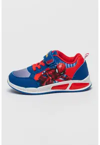 Pantofi sport cu LED Spiderman - Rosu/Alb/Albastru royal