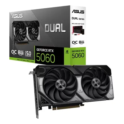 Placă video Gaming ASUS Dual GeForce RTX 5060 8GB GDDR7 OC Edition, PCIe 5.0, DLSS 4, Ray Tracing