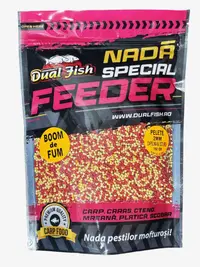 Pelete 2mm, Boom de Fum Special Feeder, Aroma de Capsuna& Usturoi, 750gr, Dual Fish