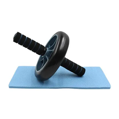 Rolă cu mânere, cu covoraș genunchi, Umbro, negru cu albastru, 33,5 x 16,5 cm