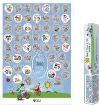 Scratch poster pentru copii: 50 things to do before I grow up