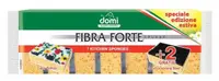 Set de bureți de bucătărie Domi - Fibra Forte, 5 bucăți, galben
