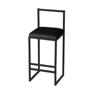 Scaun de bar NORDIC, negru, 35x35x84 cm