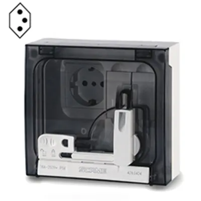 Priza interblocabilan2P+E IP56 10A SWISS T23