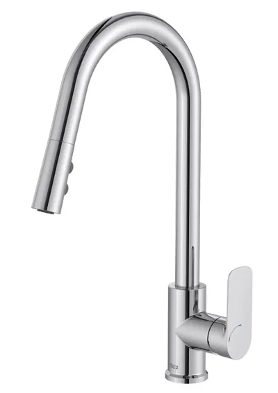 Baterie bucatarie Roca Cal 5A816EC00a, inalta, tip C, dus, Crom