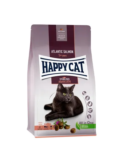 HAPPY CAT Sterilised hrana uscata pentru pisici sterilizate, cu somon atlantic 4 kg