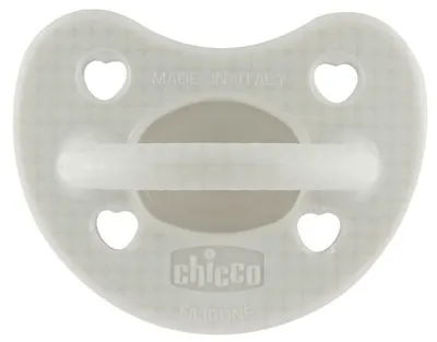 Suzetă din silicon Chicco - Soft Lux, 2-6 luni, gri, sortiment