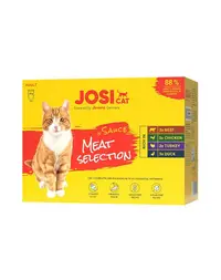 JOSERA JosiCat Multipack Meat Selection in Sauce 12x85 g mix arome în sos pentru pisici