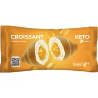 Croissant Keto Proteic cu Crema de Caise fara Zahar Low Carb 50g