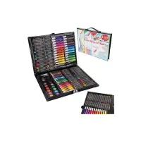 Trusa pictura si desen, set 168 piese, valiza depozitare, acuarele, creioane, ascutitoare, lipici