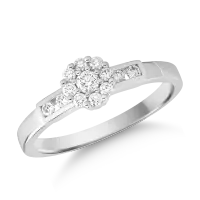 Inel din aur alb cu diamante de 0.28ct