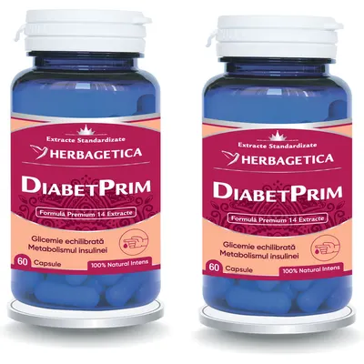 Pachet Diabet Prim 60cps+60cps (50% reducere la al doilea produs)
