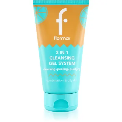 flormar Combination & Oily Skin 3in1 Cleansing Gel gel de curatare 3 in 1 pentru ten gras și mixt 150 ml
