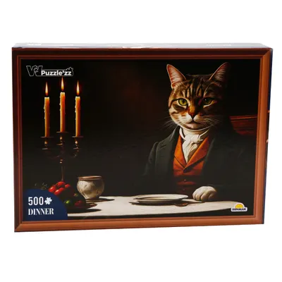 Puzzle Witty Puzzlezz, Pisica in costum, 500 piese