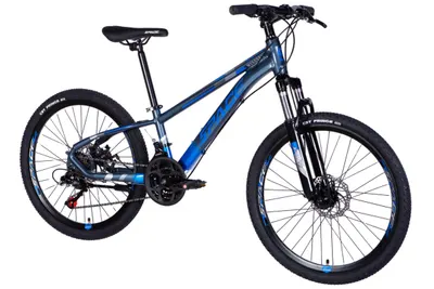 Bicicletă copii 24" Mercury Elite aluminiu 21 viteze 130-160 albastru