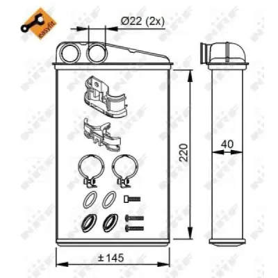 Schimbator caldura, incalzire habitaclu NRF 54272