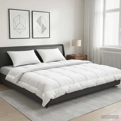 vidaXL Pilotă TRIER 200x240 cm 4 anotimpuri 220 GSM Alb Hipoalergenic