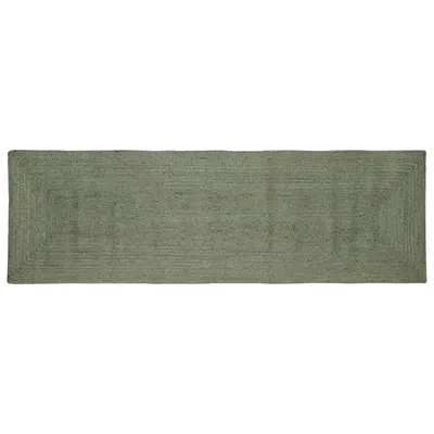 vidaXL Covor de zonă Verde măsliniu 80 x 200 cm Iută