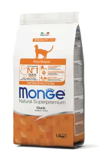 Monge Natural Superpremium Monoprotein Sterilised Cat - Rata - 1.5kg