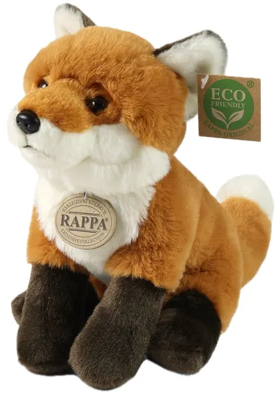 Jucărie de pluș Rappa Soft Collection - Vulpe, așezată, 23 cm