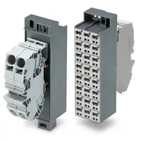 Common potential matrix patchboard; Marking 1-24; with 2 input modules incl. end plate; Color of modules: gray; Numbering of modules arranged vertically; for 19 racks; Slimline version; 16,00 mm²; dark gray