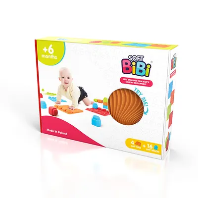 Set covorase senzoriale Soft BiBi cu blocuri de constructie 20 piese