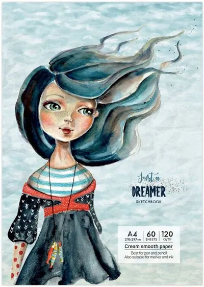 Caiet de schițe Drasca Having a lovely Time - Just a dreamer, A4, 60 de coli