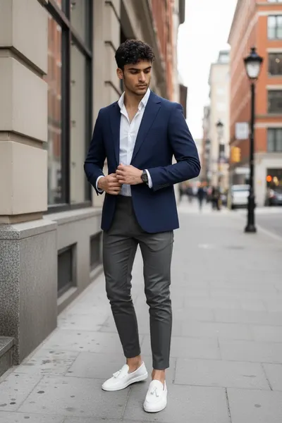 Sacou barbati slim fit bleumarin 10272 D3-3.1/ E 100-3 ~