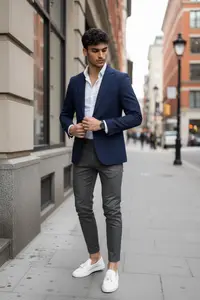 Sacou barbati slim fit bleumarin 10272 D3-3.1/ E 100-3 ~