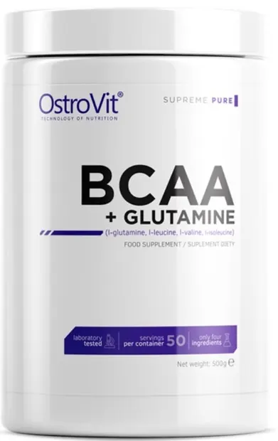 BCAA + Glutamine, fără gust, 500 g, OstroVit