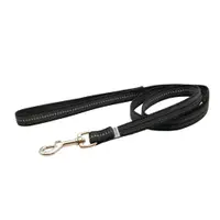 Lesa Herm. Sprenger din nailon pentru dresaj cu insertie cauciucata cu maner - Rosu - 120 cm