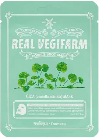 Fortheskin Real Vegifarm Mască facială cu centella asiatică, 23 ml