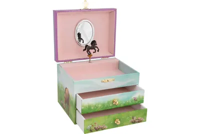 Cutie muzicala cu doua sertare - Cai
