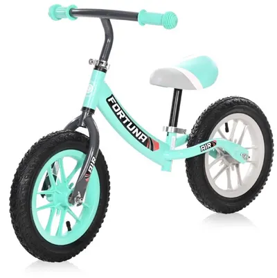Bicicletă de echilibru Lorelli - Fortuna Air, cu jante iluminate, gri si verde
