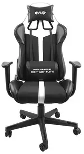 Scaun gaming Fury - Avenger XL, negru/alb