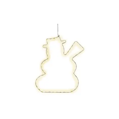 Decorațiune suspendată luminoasă cu LED Star Trading Lumiwall Snowman, înălțime 50 cm
