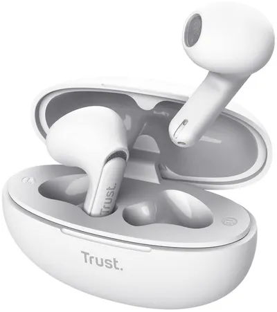 Căști wireless Trust - Yavi, TWS, ENC, albe