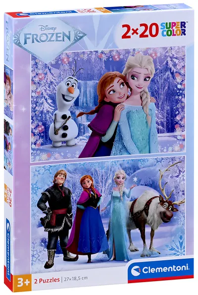 Puzzle pentru copii Clementoni cu 2 x 20 de piese - Frozen