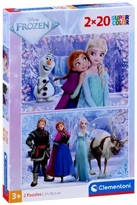 Puzzle pentru copii Clementoni cu 2 x 20 de piese - Frozen