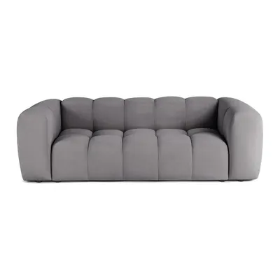 Canapea gri cu tapițerie din catifea 225 cm Cube – Bonami Selection