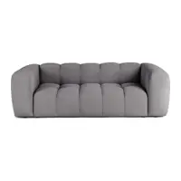 Canapea gri cu tapițerie din catifea 225 cm Cube – Bonami Selection