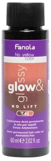Fanola No Yellow Color cremă colorantă-toner Glow & Glossy, T.41, 60 ml