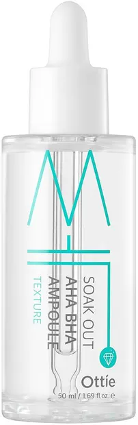 Ottie Soak Out Fiolă pentru față AHA BHA, 50 ml