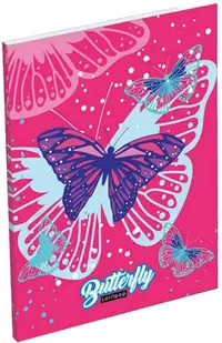 Caiet de notite A7 Lizzy Card Pink Butterfly