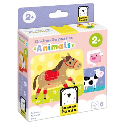 Primul meu puzzle, Banana Panda, On-The-Go, Animale, 20 piese