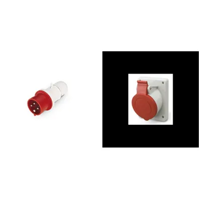Pachet Complet : Priza Industriala Ingropata 32A + Fisa 32A (3P+E, IP44, 380-415V)