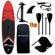 Set placa gonflabila Stand Up Paddle Mesterino Aqua SUP081, 320x81x15cm, geantă de transport, vasla, pompa, scaun, lesa, kit de reparatii, culoare Abs