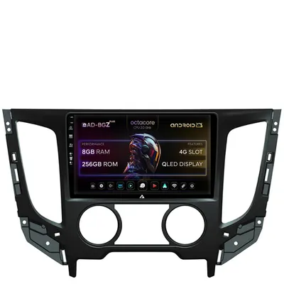 Navigatie Mitsubishi L200 (2014-2020), Android, Z-Octacore 8GB RAM + 256GB ROM, 9 Inch - AD-BGZ9008+AD-BGRKIT273
