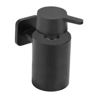 Dozator de săpun lichid negru mat autoadeziv cu Turbo-Loc din oțel inoxidabil Porto – Wenko